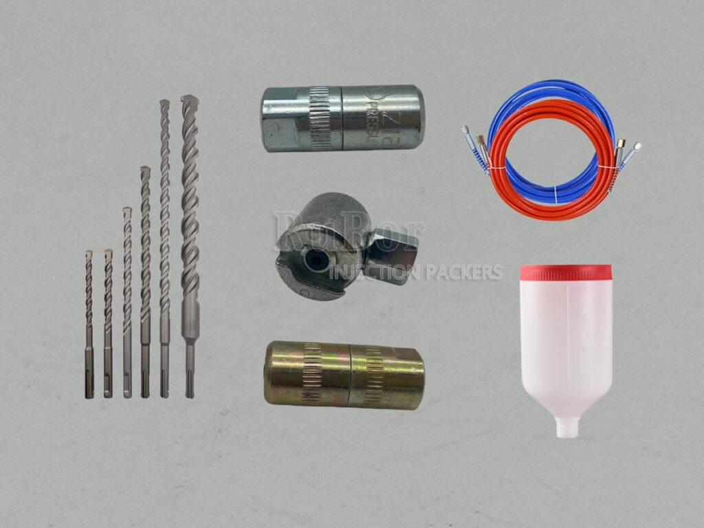 Accessories for injection grouting application